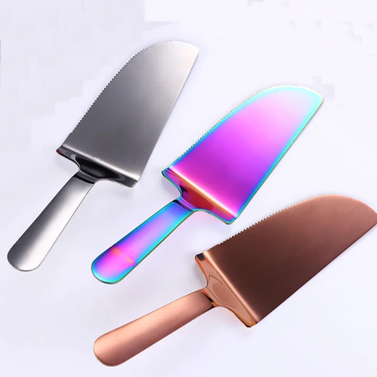 Hot sale Wholesale Stainless Steel Baking Tool Food Serrated Edge Cake Shovel Cake Spatula Pizza Cutter