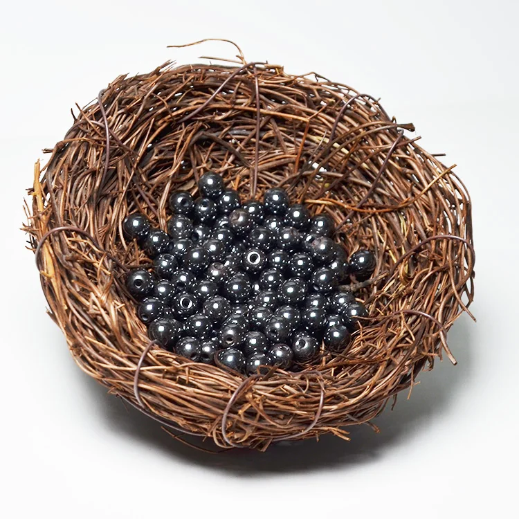 Aita natural Wholesale round Beading Glossy 6mm/8mm Hematite Natural Loose Healing Stone Crystal Beads Colorful Jewelry Making