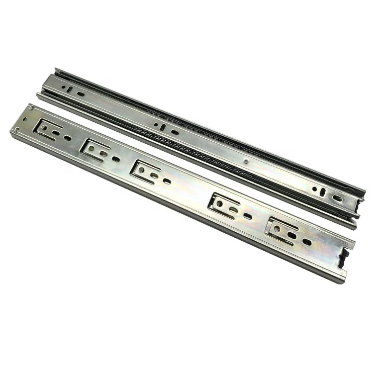 45mm Furniture Hardware Full extension 3 fold slides ball bearing drawer slides