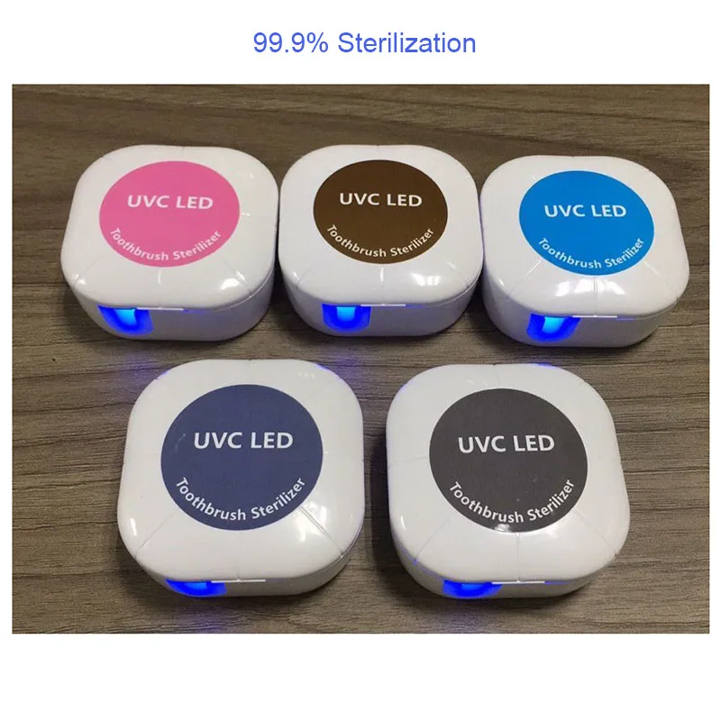Wholesale Travel Battery Mini Single Toothbrush Case Sterilize Portable Plastic UVC Disinfection Toothbrush Sterilizer Box