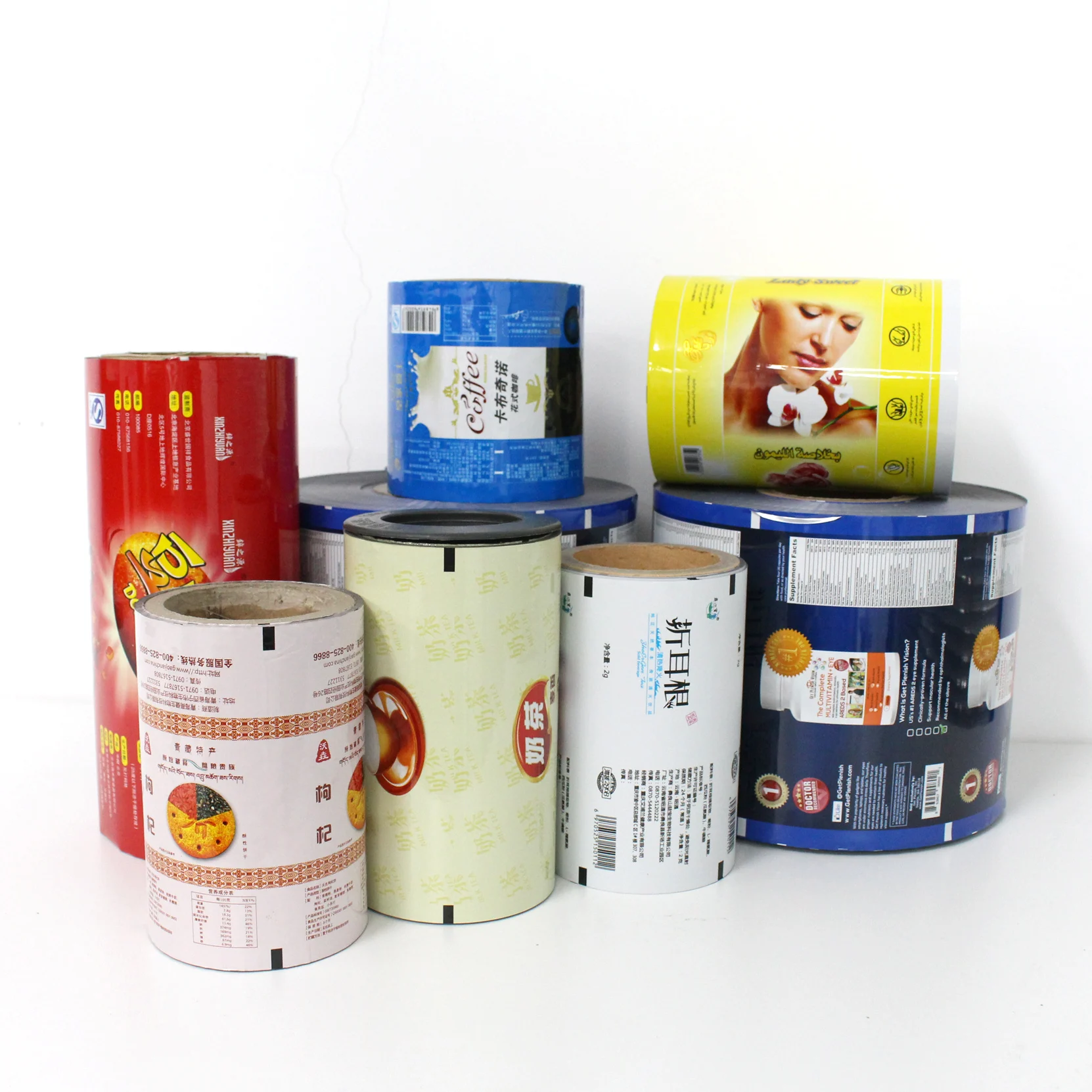 Laminated Plastic Roll Film, PE Packaging  Roll Film Color , Printed Roll Stock