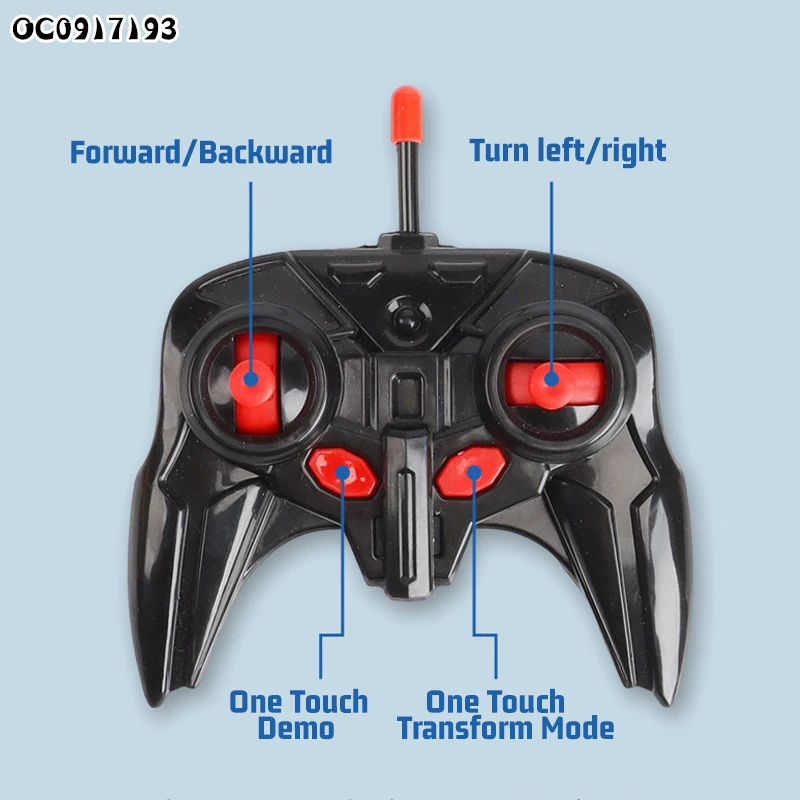 Wholesale 1:18 rc cartoon robot remote control deformation car toy with light