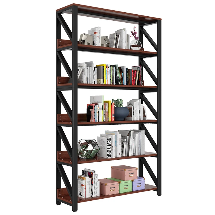 Living Room Furniture Display Shelf Corner Divided Bookshelf Bookcase With Baffle