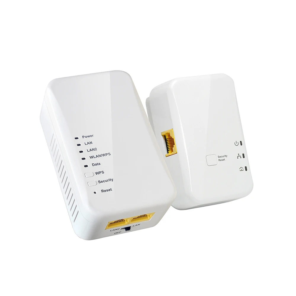 NEW Home Plug AV500 wifi 300Mbps Powerline Adapter plus 500mbps wired Ethernet PLC(2 UNITS=WiFi+Wired)