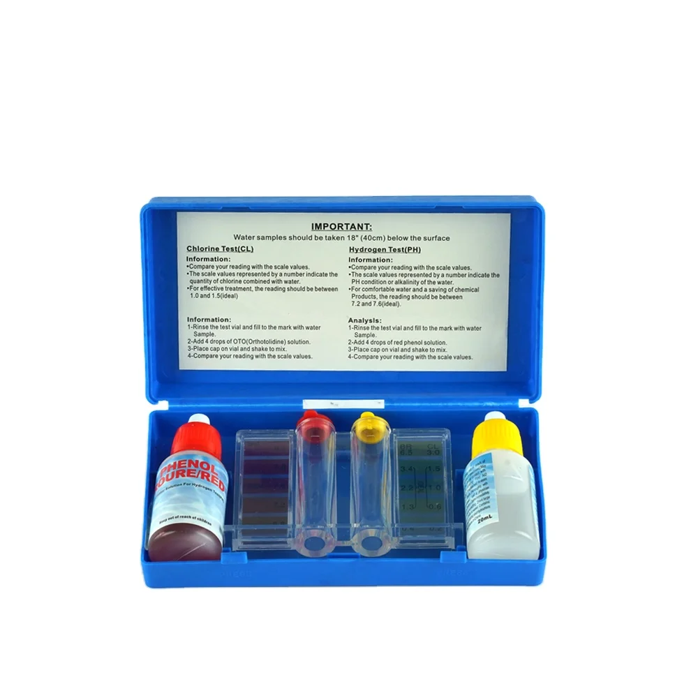 20cl Good Price Swimming Pool Water PH/CL Test Kit Pool Test Strip
