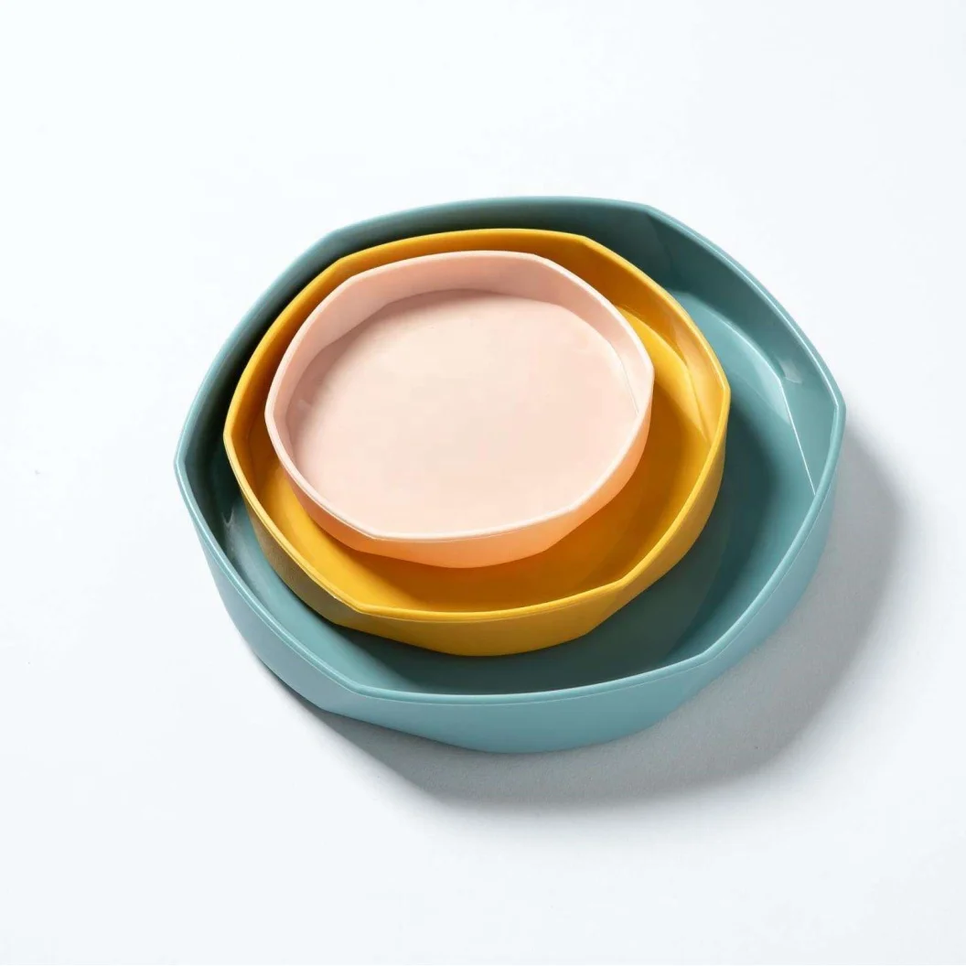 New Garden Macaron Colorful Round Irregular Plastic Bonsai Large Plant Planters Flower Macetas Pot