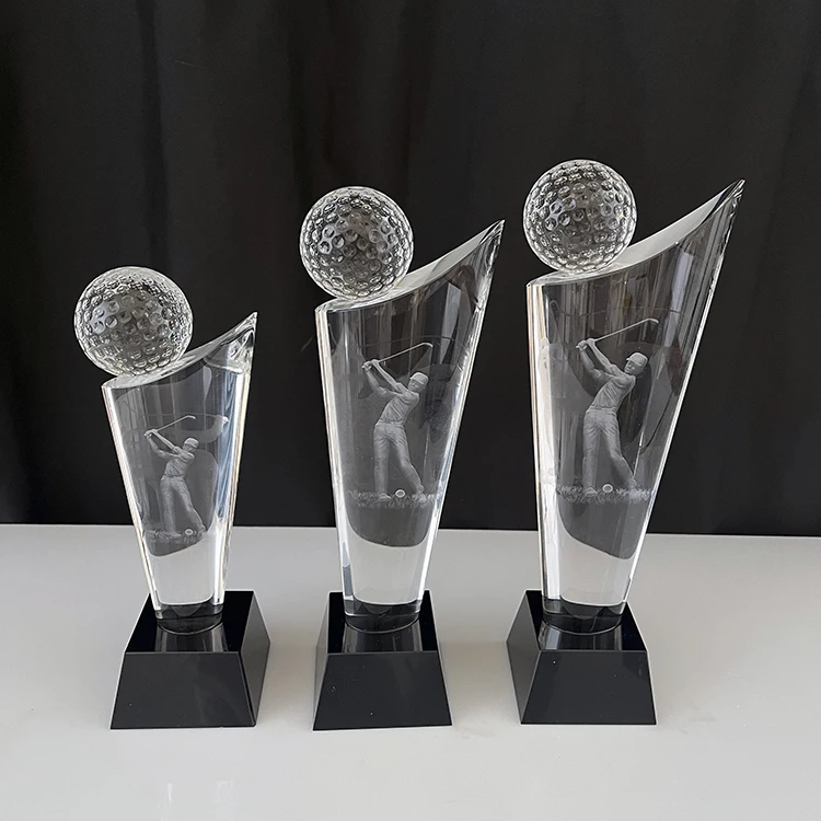 Оптический с украшением в виде кристаллов для игры гольф трофей MH-J0718