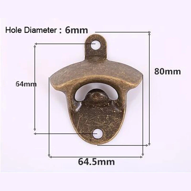 Пользовательская латунная сублимационная пустая настенная открывалка для бутылок чугунная пива набор с карабином и открывалкой