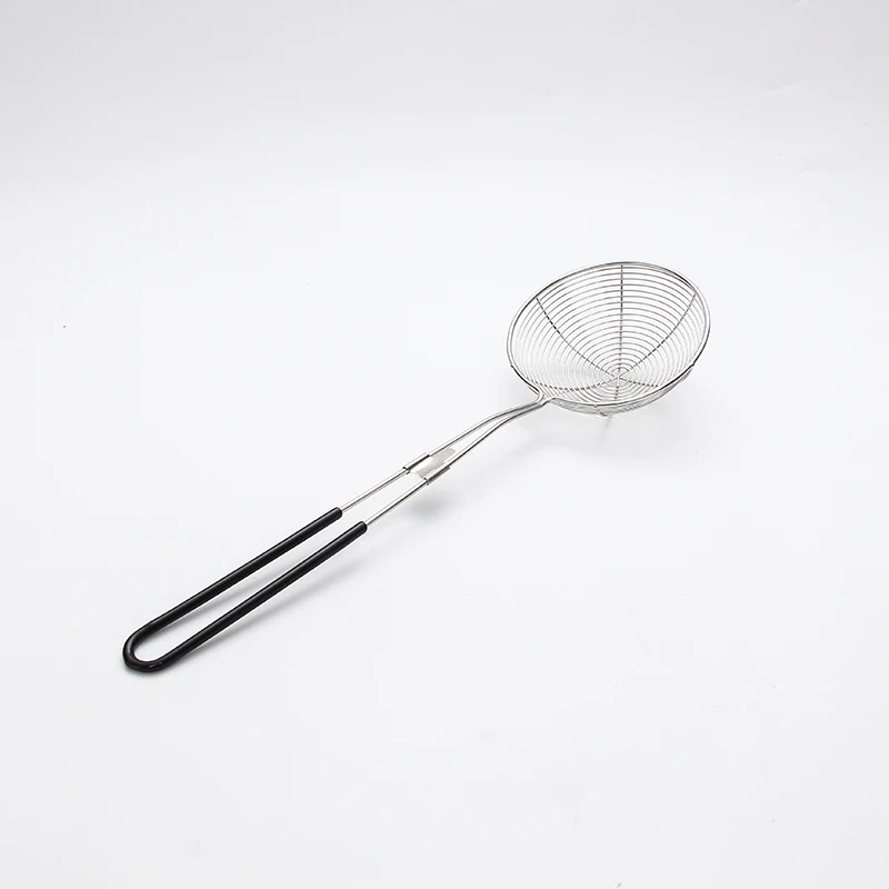 Newly designed kitchen accessories fried food noodles stainless steel fine mesh hot pot spoon