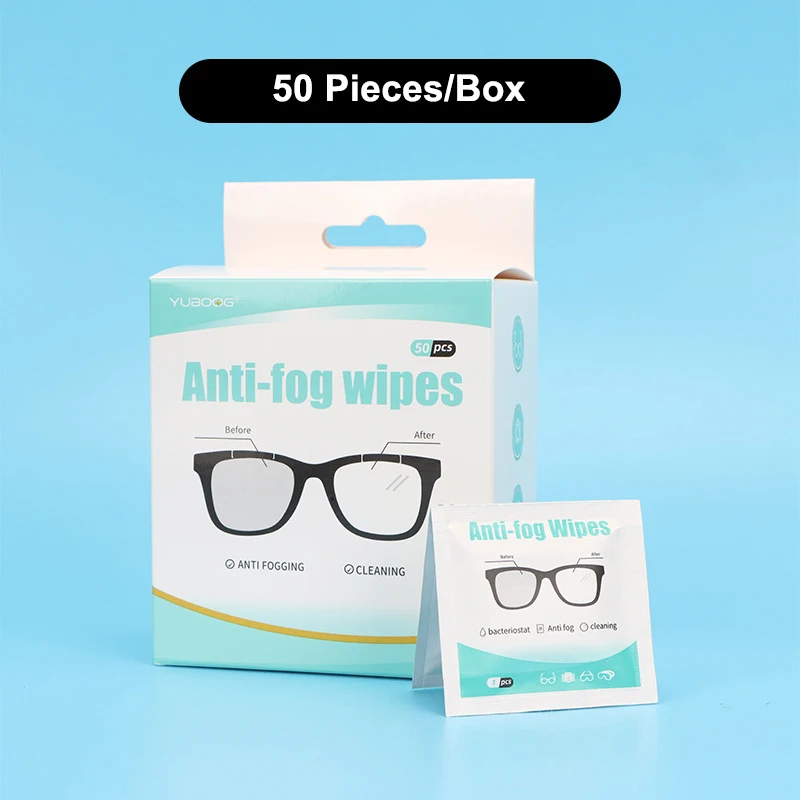 Anti fog Disposable Lens Wet Wipes Mobile Screen Camera Lens Rearview Mirror Glasses Cleaning Wipes 50