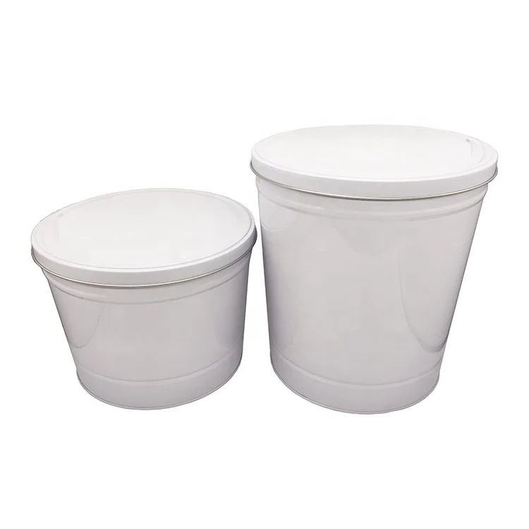 2.5 Gallon 3.5 Metal Popcorn Container with Lid Custom Printing Big Tin Free Sample Bucket