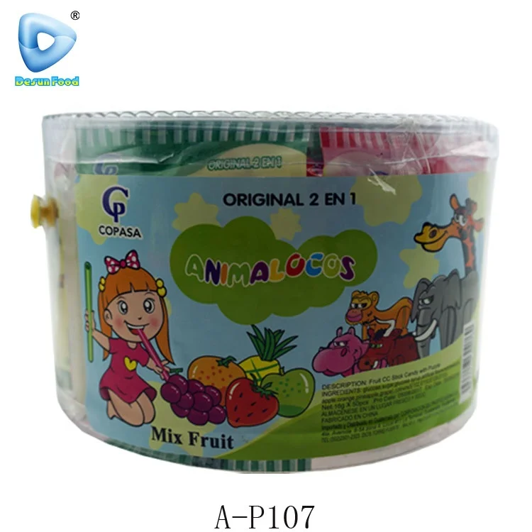 China wholesale fruit flavour cc stick candy with toy card