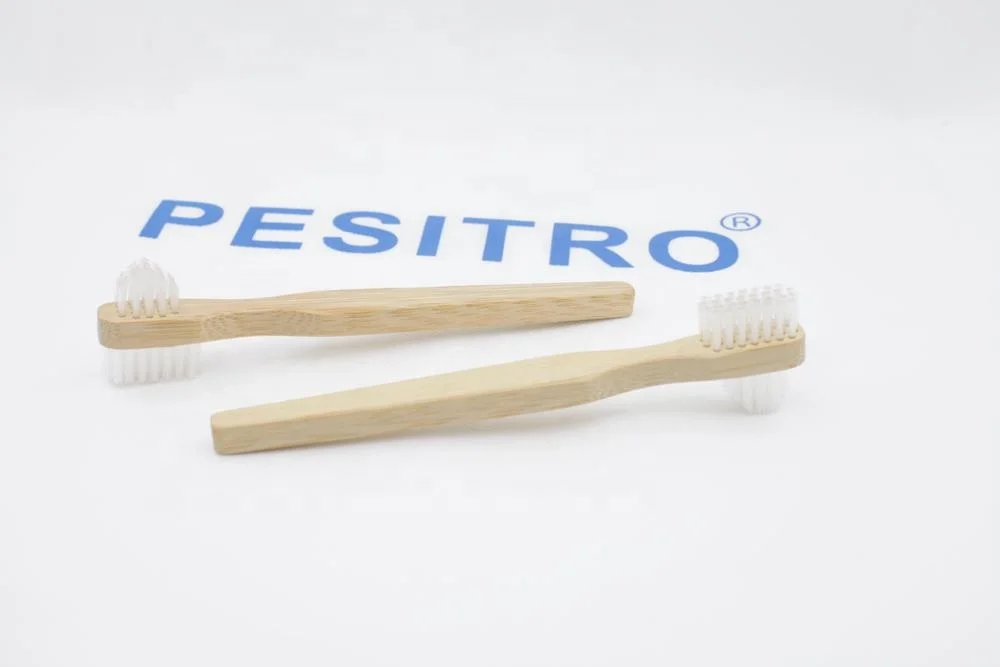 Wholesale Multi-layered bristle two head toothbrush eco friendly bamboo denture brush effective false tooth brush