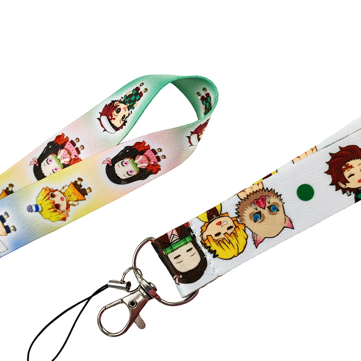 Design Demon Slayer  Neck Lanyard Anime Printed Pattern Strap ID Card Key Phone Keychain Lanyards for Fans