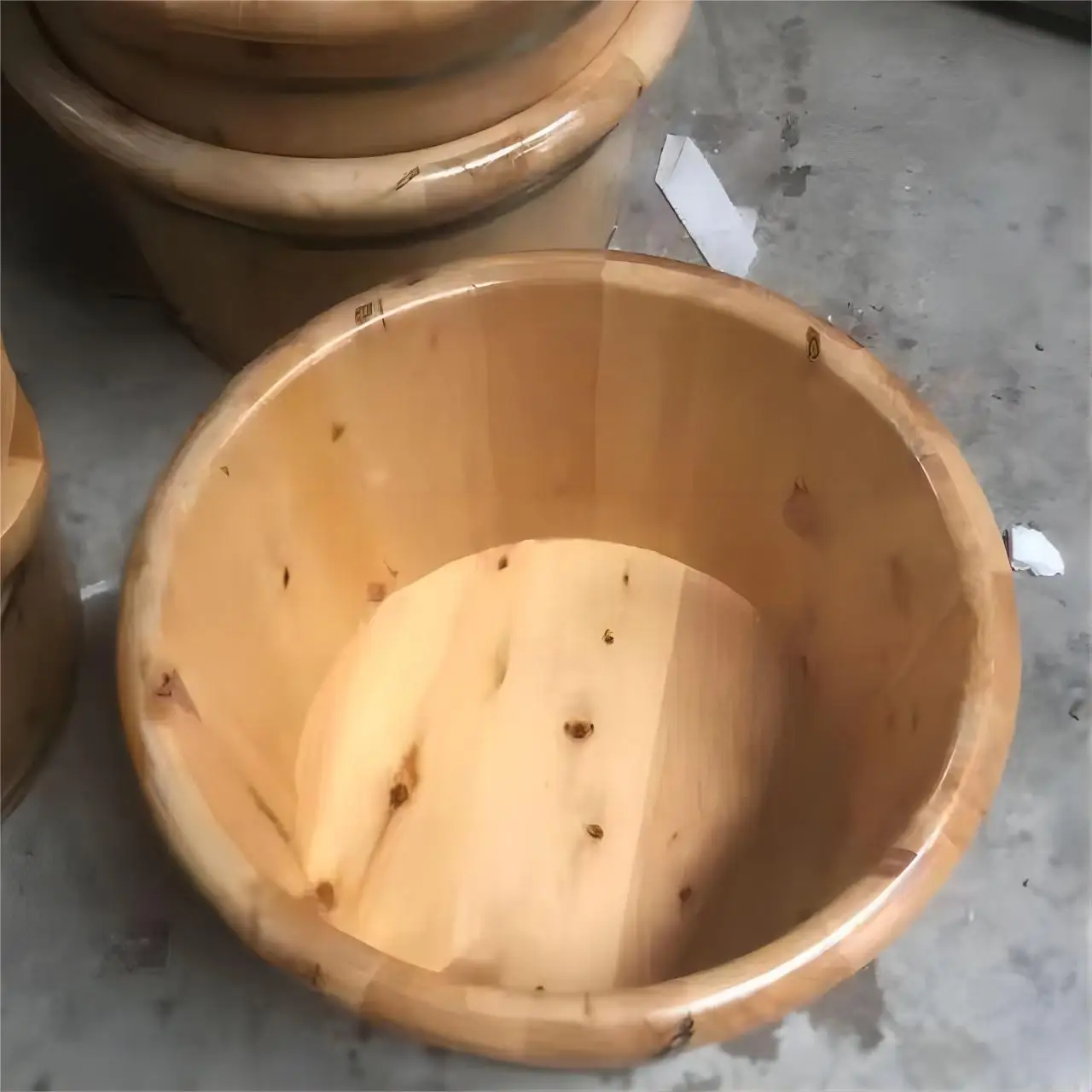 Household Cedar Wood Heat Preservation With Massager And Lid Foot Spa Bucket Wooden Foot Bath Barrel