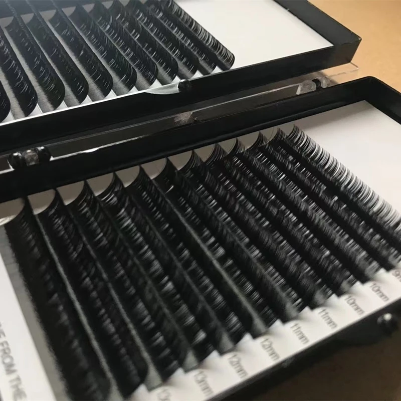Private Label LC LD N L C B D J Curl Russian Mink eyelash Extension Premium Silk Lash Extensions