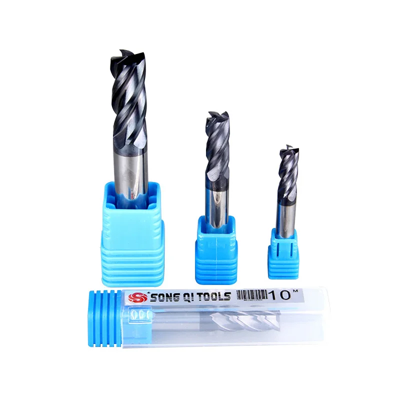 Концевая фреза 45 HRC из карбида вольфрама с 2 канавками для фрезерования стали