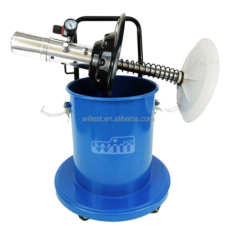 60:1 ultra pneumatic piston barrel pump HUTZ air operated bulk grease dispenser GPT20YAC60L1 mobile 20L bucket lubrication pump