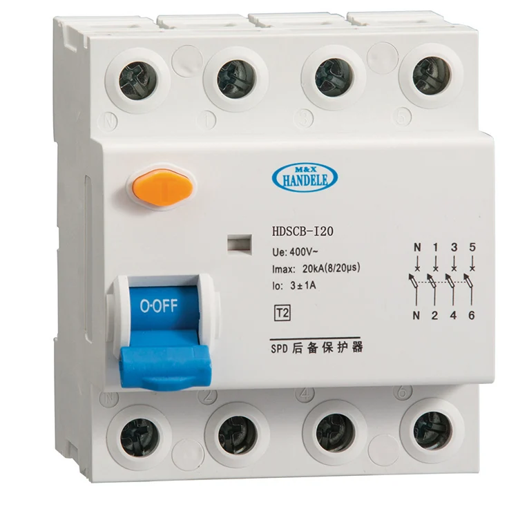SPD surge backup protector with auxiliary contact