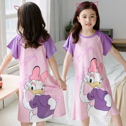 Cartoon Sleep Dress short sleeve summer spring Girls Pajamas dresses Kids Girl Night wear