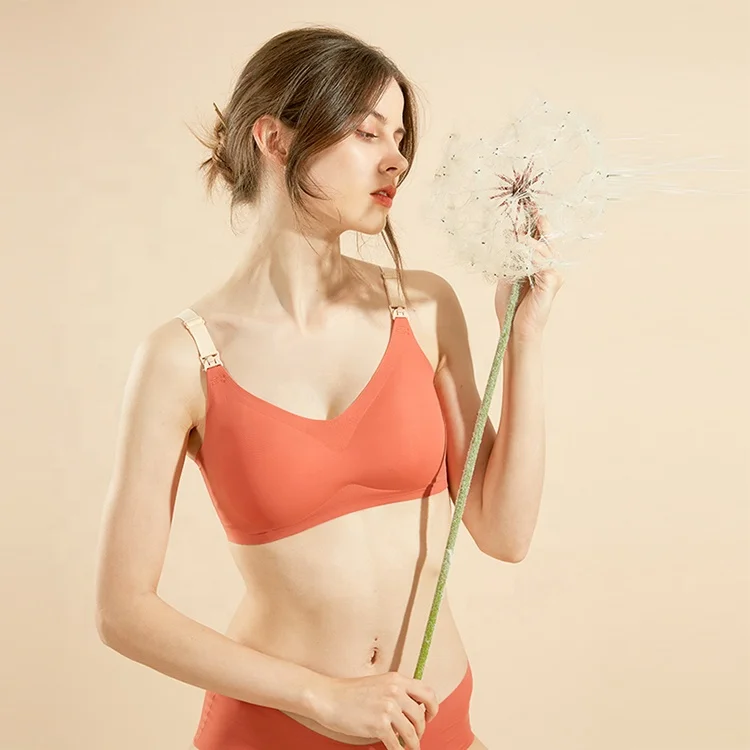 Convertible New Design Hands Free Pumping Seamless Nursing Bra Maternity