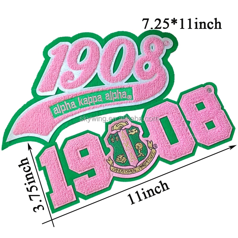 Custom Embroidery Patch Big Size letters towel patches Iron On Heat Cut Chenille Embroidery Patch