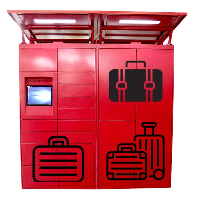 OEM / ODM Smart Electronic Door Security Luggage Locker With Multi Language UI And Remote Control System