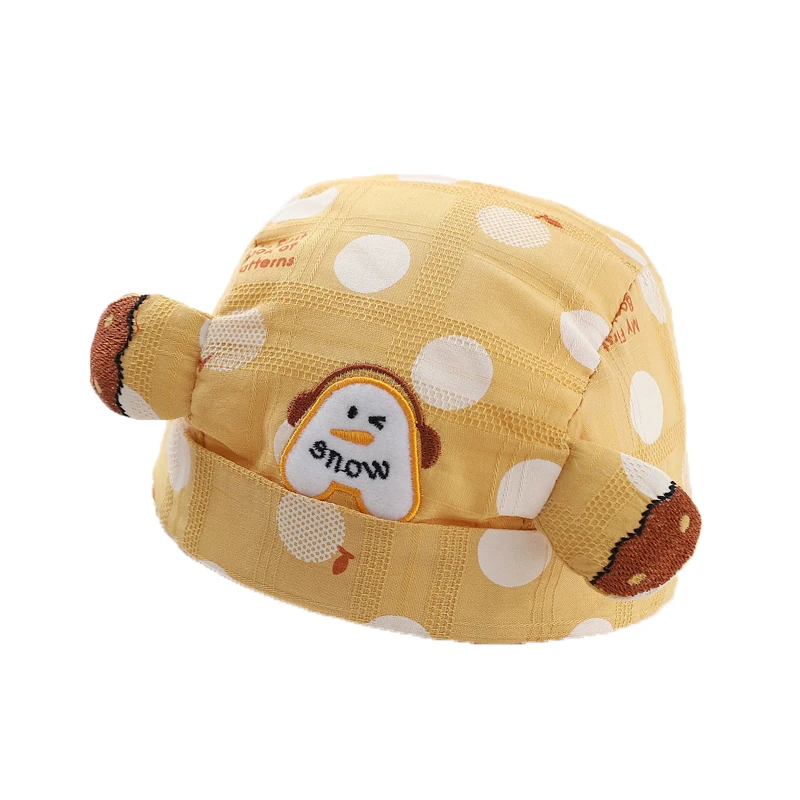 Spot spring and autumn thin baby sleeve cap 3-12 months baby cute small antenna breathable pirate hat