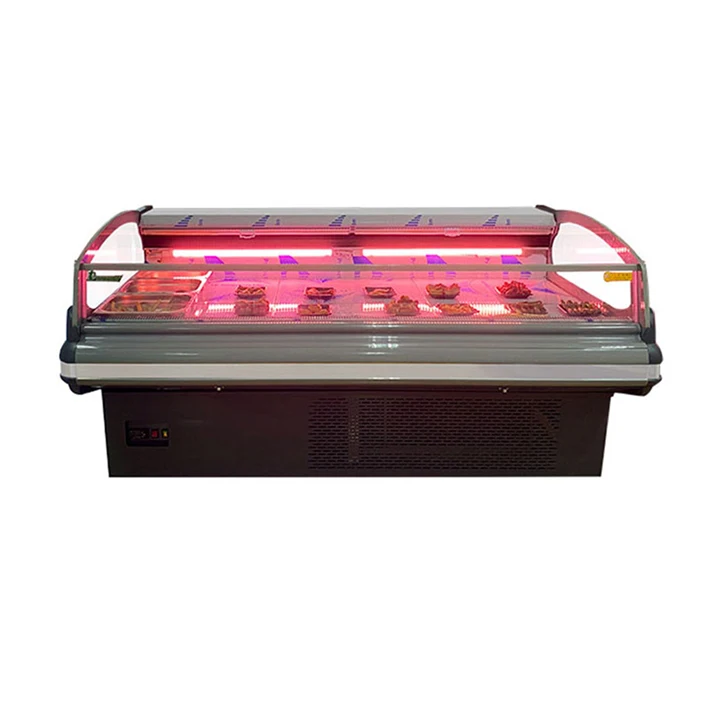 Commercial Large Model A Fresh Meat Showcase Deep Freezer Refrigerator Display