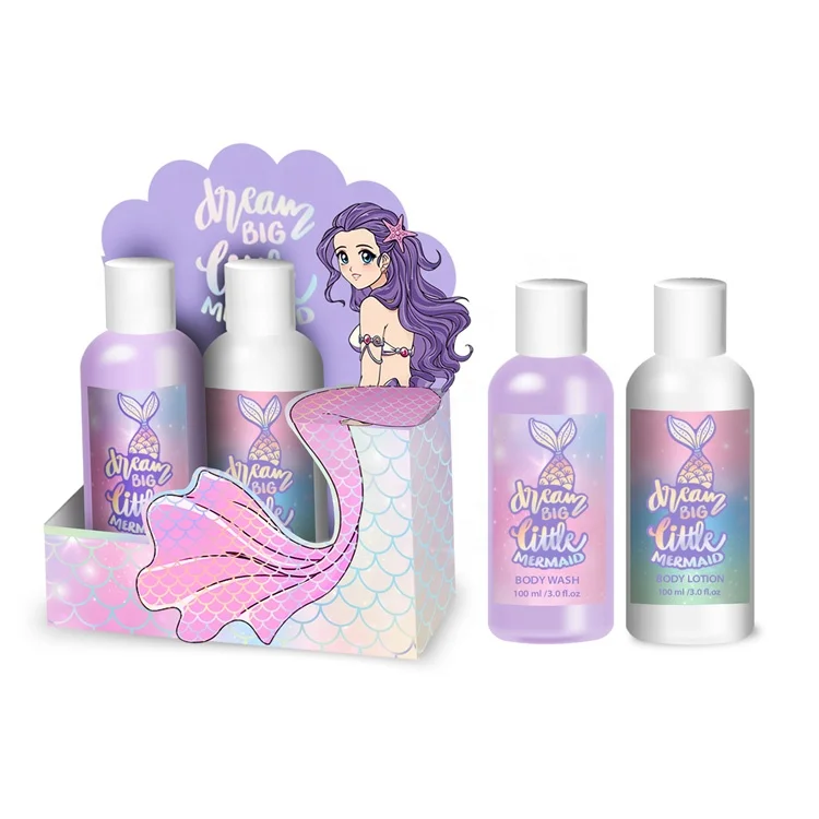 Private label moisturizing luxury  body wash and body lotion special body skin care set for girls