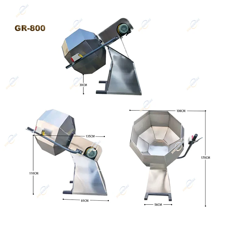 Factory Puff Snacks Food Popcorn Seasoning Flavor Pecan Fries Spices Powder Sugar Flavoring Machine