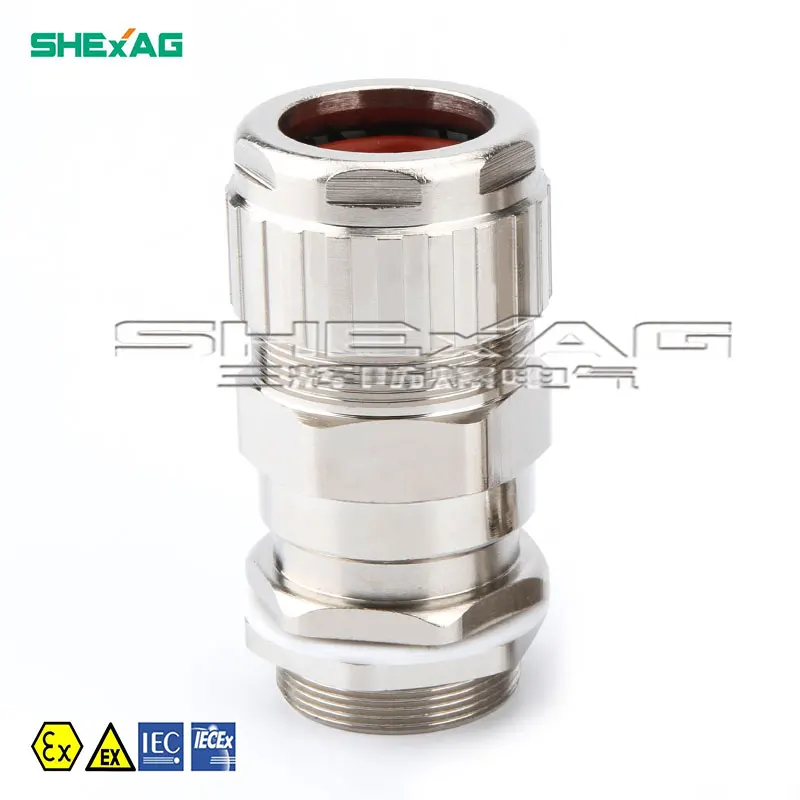 Взрывозащищенные Одно уплотнение Металлические Кабельные Вводы под  Бронированные Кабели