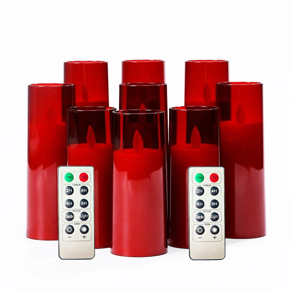 Flameless Candles led candle set, Indoor Candles with 9 PCS for the set,battery candles led flameless Flickering Candles