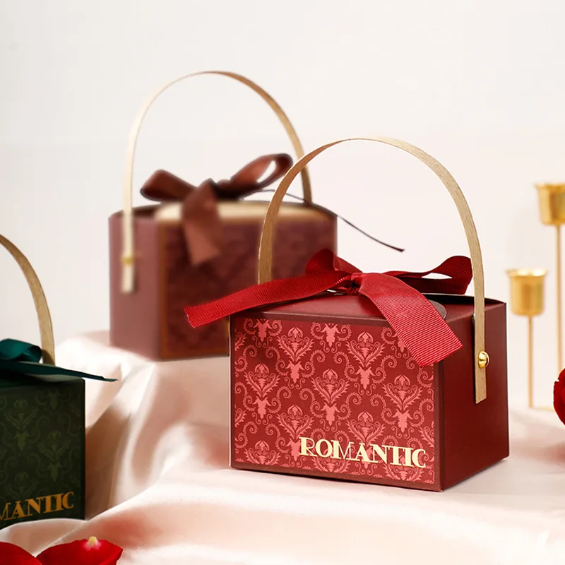 Gold Stamping Portable Sugar Box European Gift Candy Packaging Box