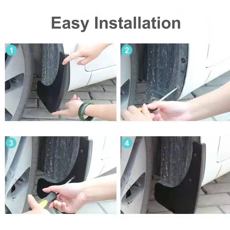 Suitable for Citroen DS7 2018-2024 Car Accessories Fender Flares Mudguards Mud Flaps Guard PP Material Mudguard