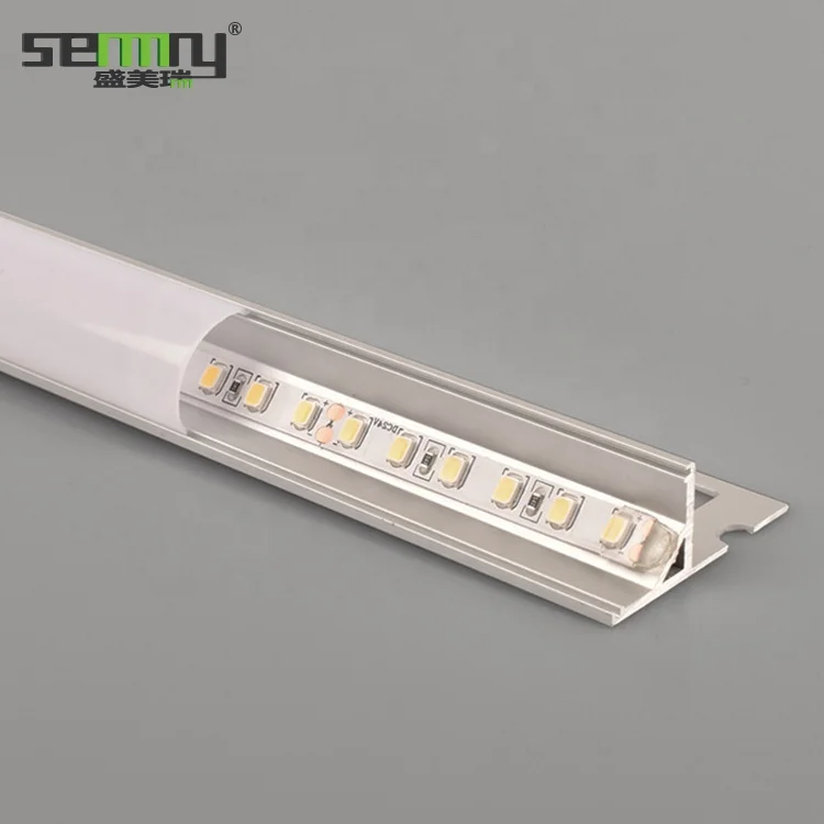 Led Strip Aluminium Profile for Floor or Wall Edges Decorative or Protection Suitable for decorating industrial projects