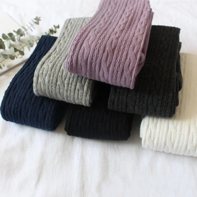 Wholesale Baby Girls Tights Cable Knit Leggings Stockings Pantyhose Infants Toddlers Stockings School Tights for 2T-12 Years