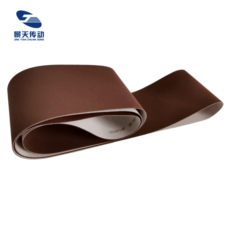 1.2mm polyurethane brown diamond pattern food grade conveyor belt  for animal feed mini process