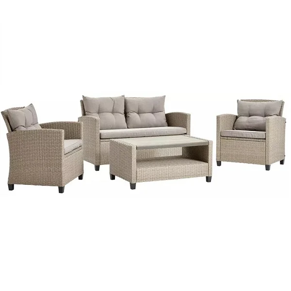 Outdoor Garden K.D. 4 Seater Rattan Sofa Set