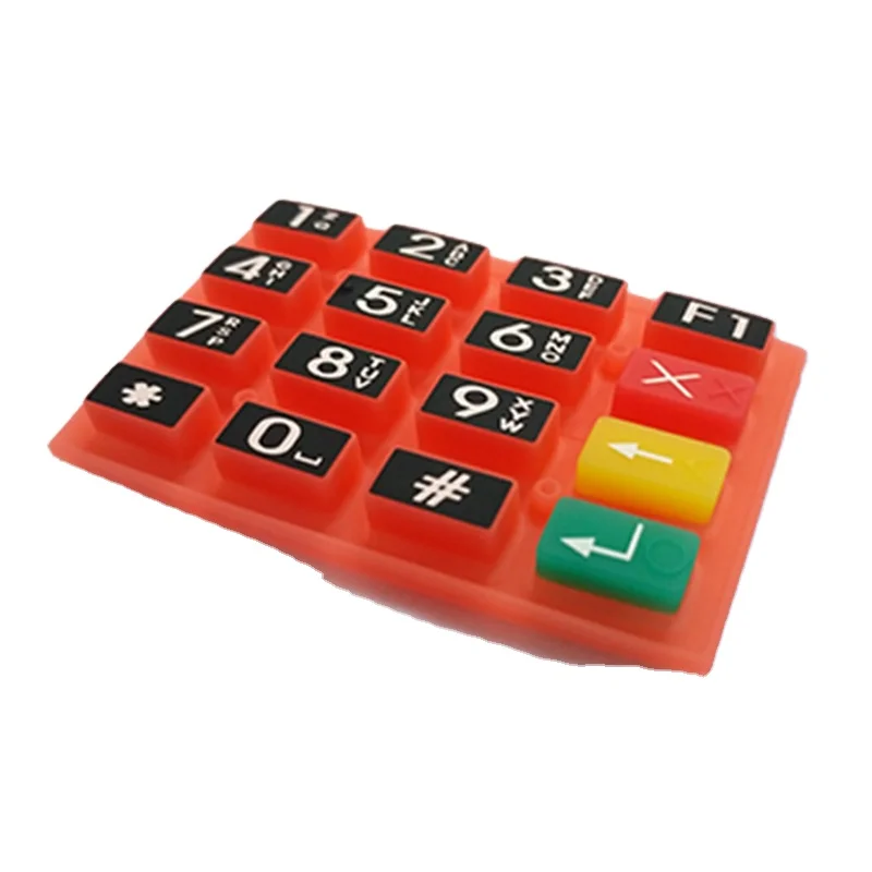 Custom Silicone Rubber Keypad Buttons For Pos terminal