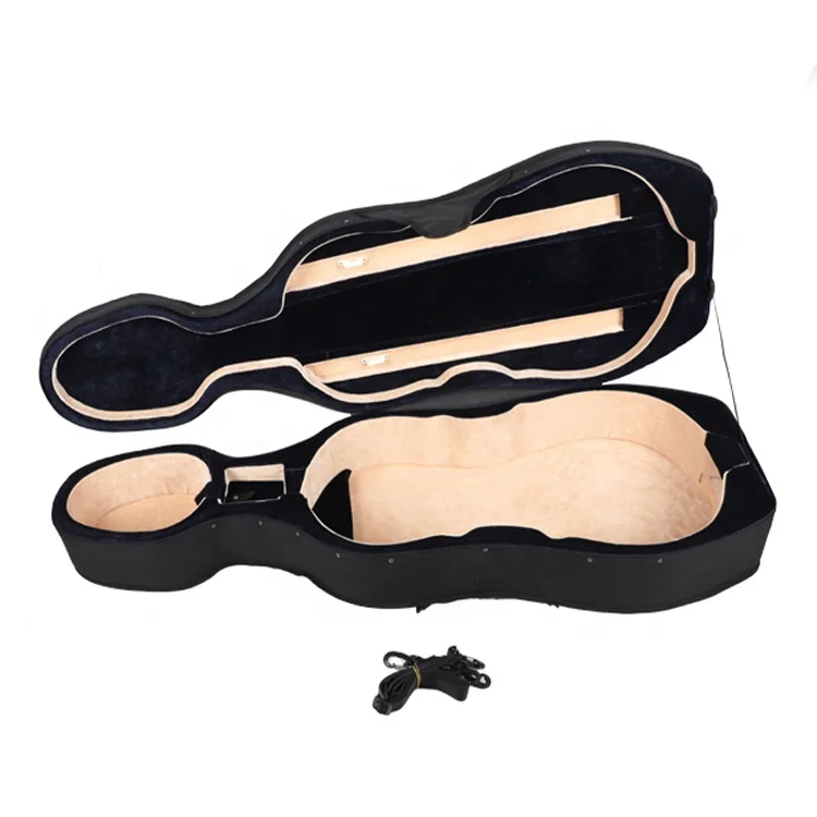 Gaosijia best price  wholesale foam light weight foamed cello case custom OEM with wheels accessory pocket 4/4 3/4 1/2 1/4 1/8