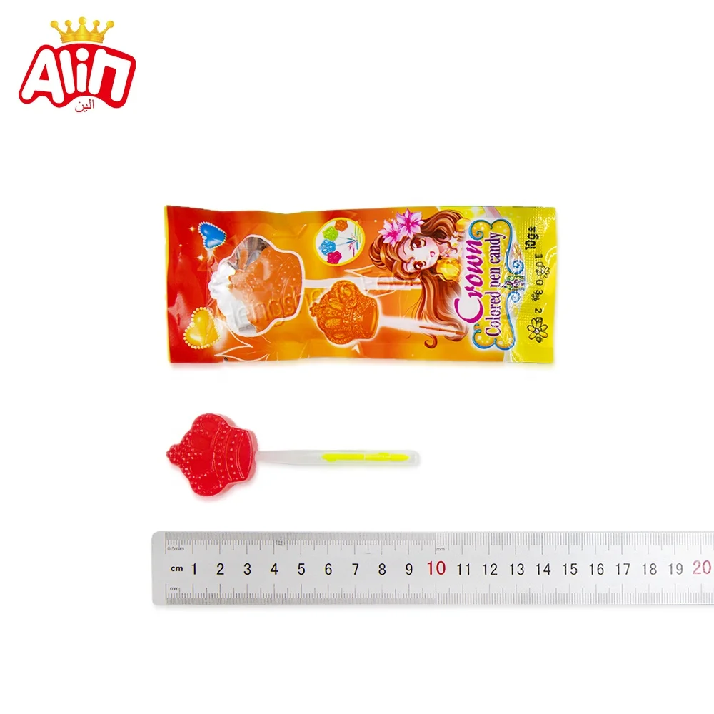 toy candy wholesale Custom Private Label Crown Lollipop + Watercolor pen stationery