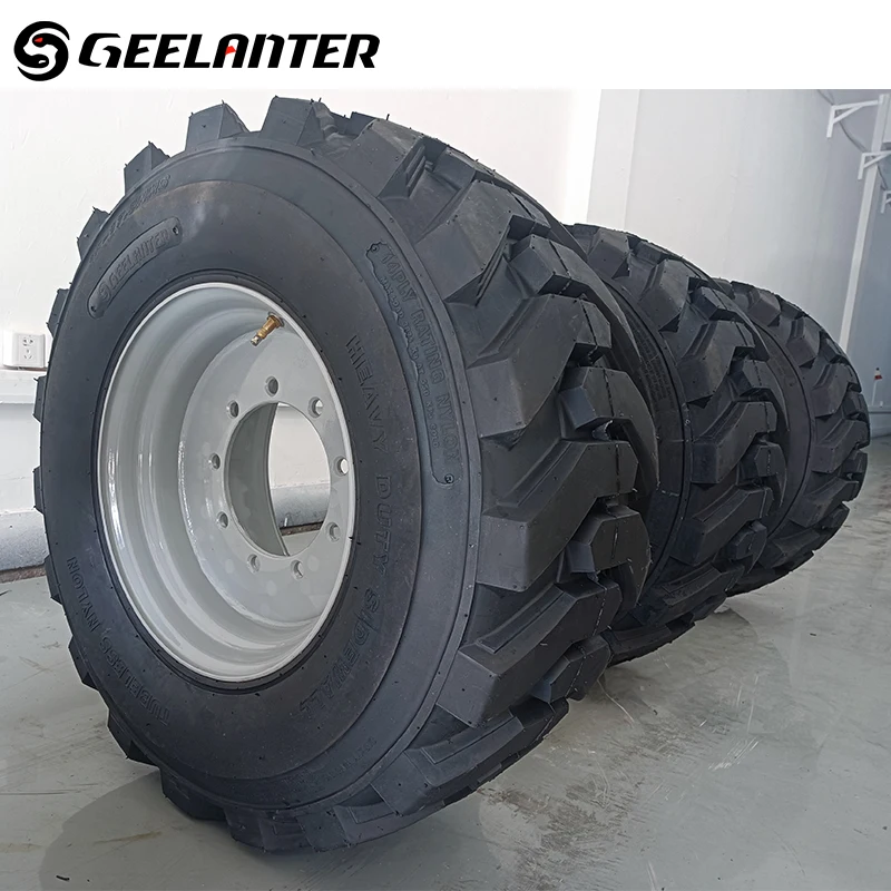Loader Rim Rubber - Solid for 12-16.5 Tires 10-16.5 14-17.5 Black TIRE 4 Pcs Top-quality Tyres