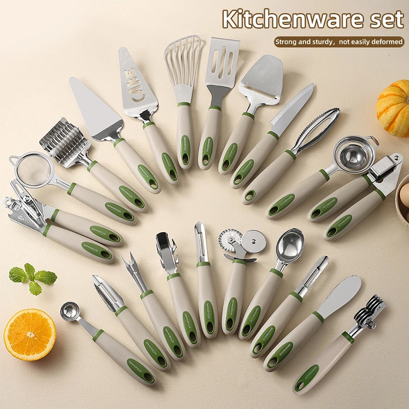 Hot selling 22pcs kitchen cooking tools kitchenware gadgets utensils set kitchen accessories tool stainless steel home cooking