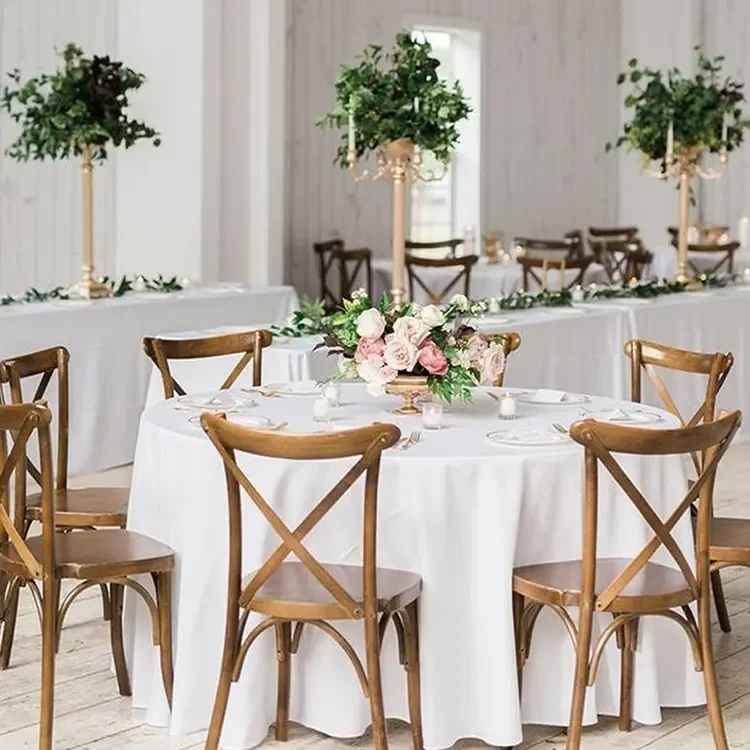 Wholesale Tablecloth 100% Polyester Table Cover Cloth For Weddings Party Banquet Decoration