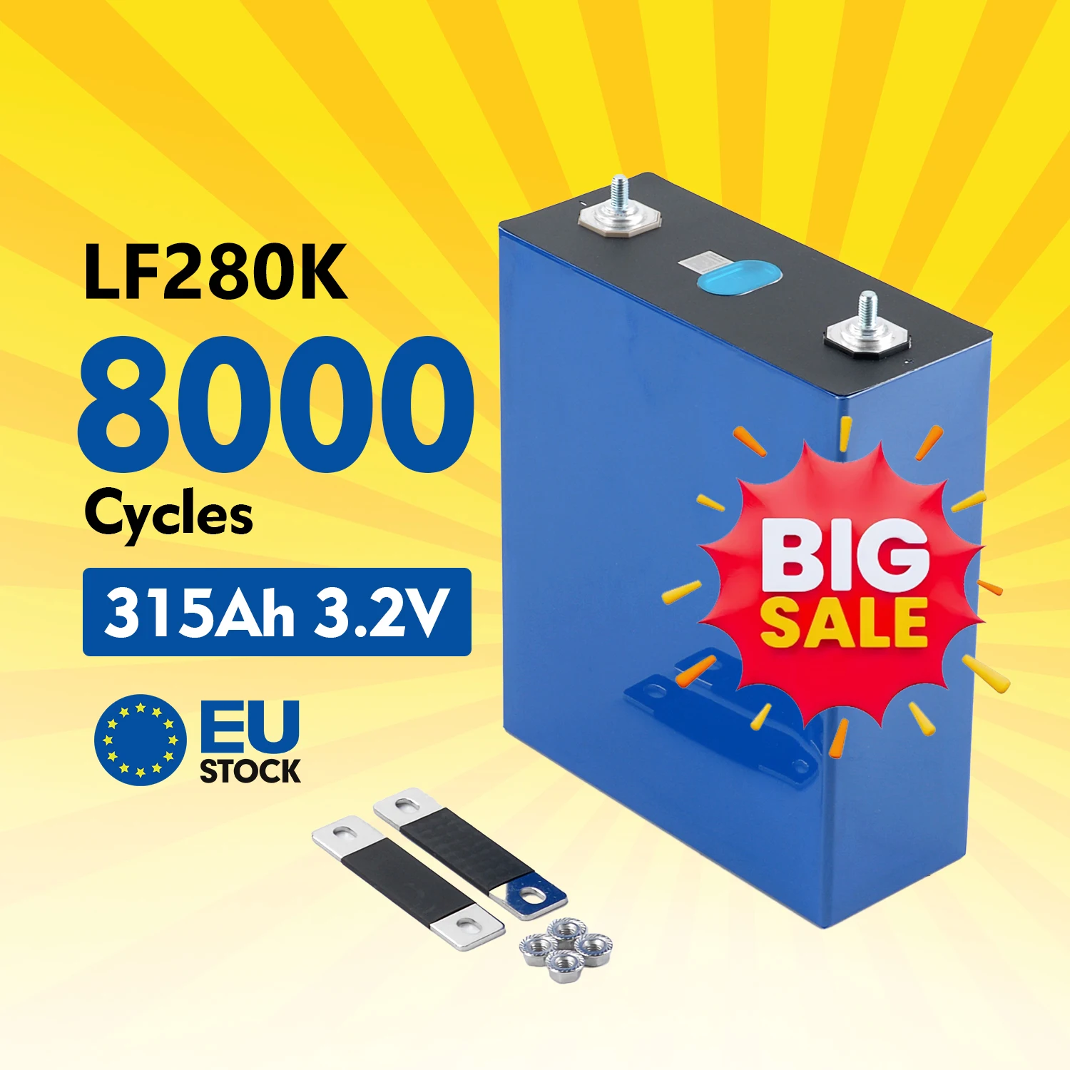 Ukraine Poland Stock 3.2V 280Ah 306ah 314ah mb31 Lifepo4 8000 Cycles EU Warehouse Shipment DDP delivery Free shipping EU