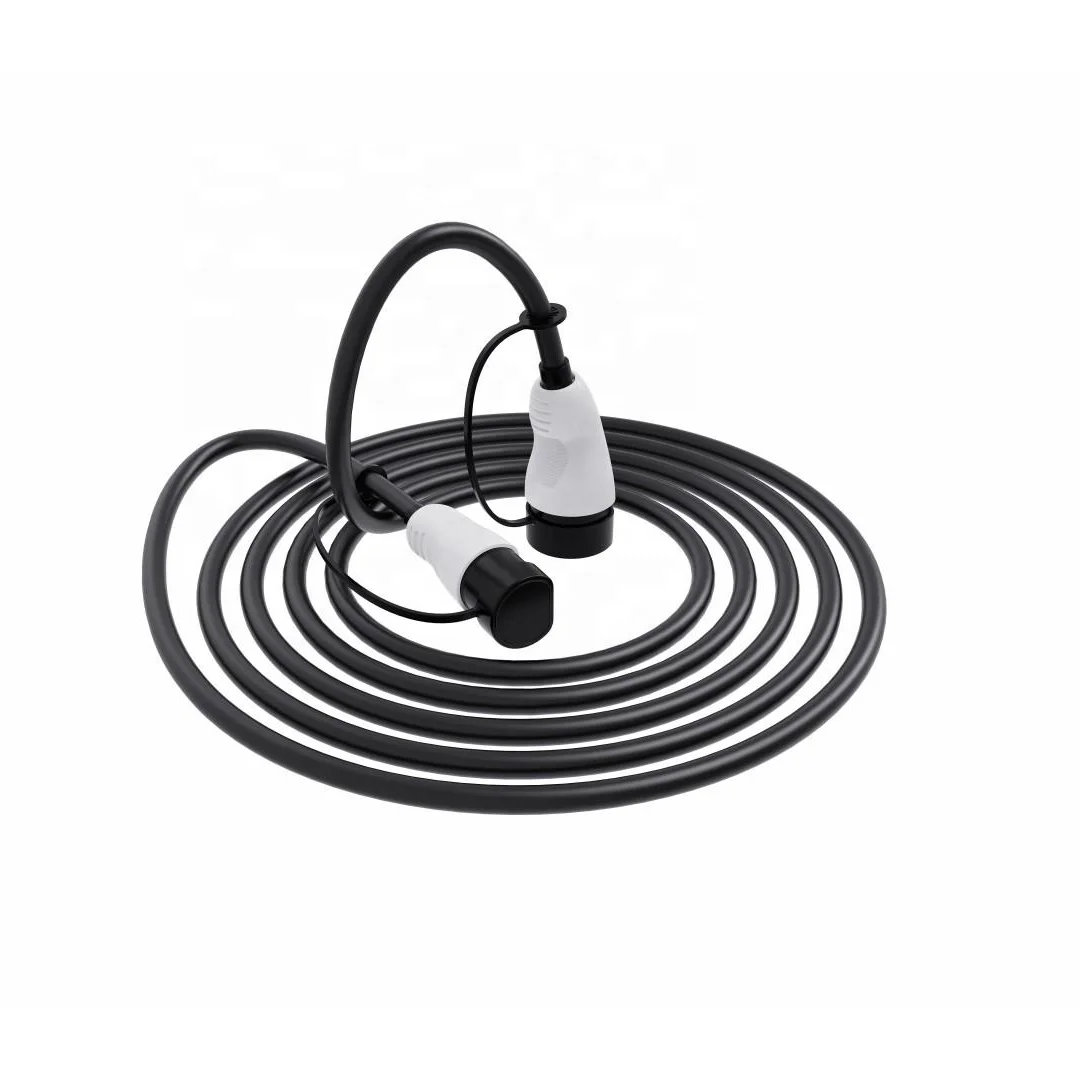 Single Gun Portable 16A Ev Charger Cable Type 2 To Type 2 Plug Ev Side Connector Iec62196 Female Single Phase