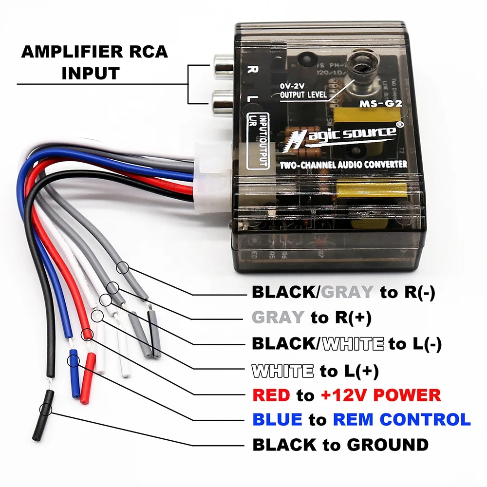 От низкого до высокого для дизельных двигателей дизельный двигатель аудио динамик кабель RCA адаптер сабвуфер 2-х канальный с Line Out