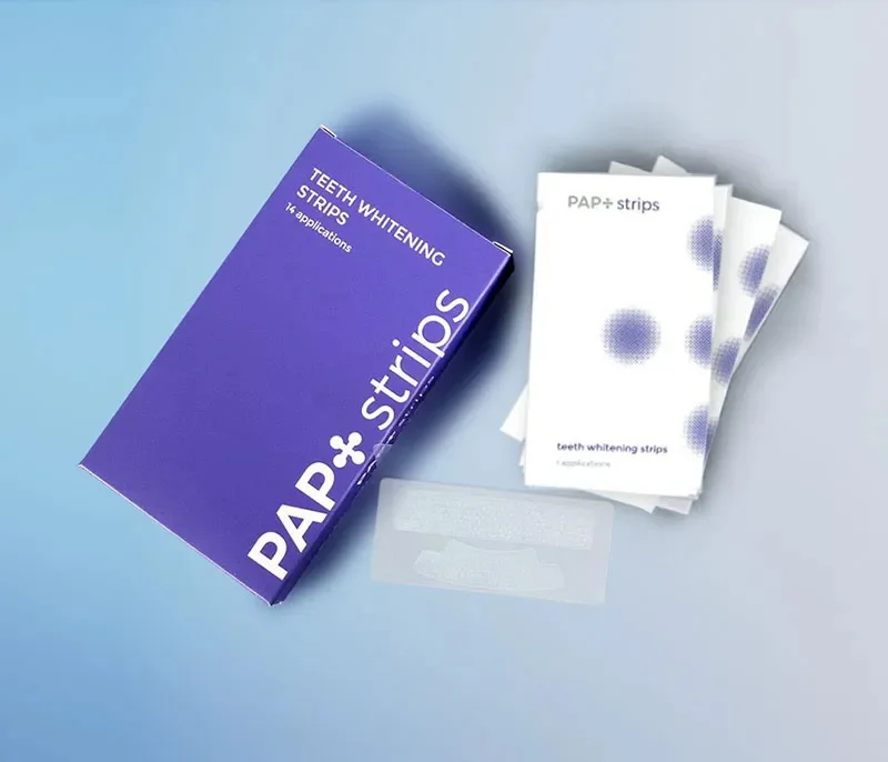 custom logo best price 7 14 28pcs natural pap teeth whitening strips after brushing