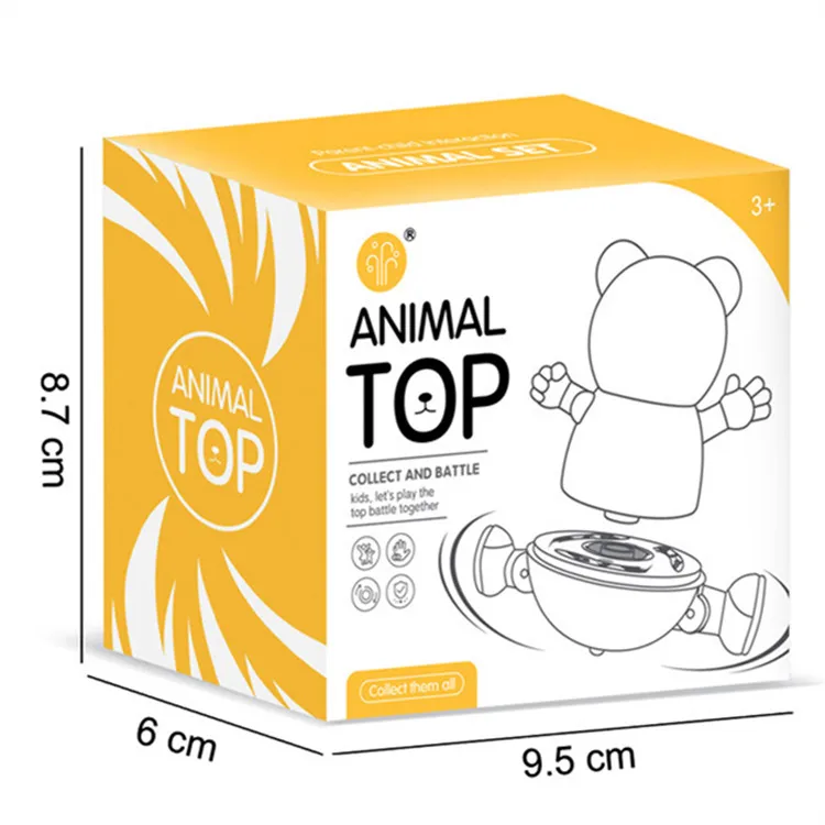 Kids early education cartoon rotating decompression fidget spinner toy animal